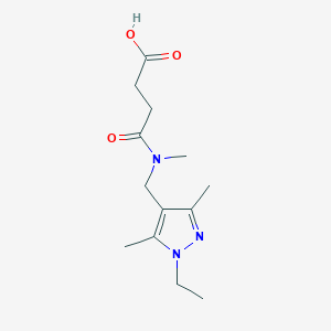 4-[[(1-Ethyl-3,5-dimethyl-1H-pyrazol-4-YL)methyl](methyl)amino]-4-oxobutanoic acid