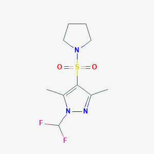 1-(difluoromethyl)-3,5-dimethyl-4-(pyrrolidin-1-ylsulfonyl)-1H-pyrazole