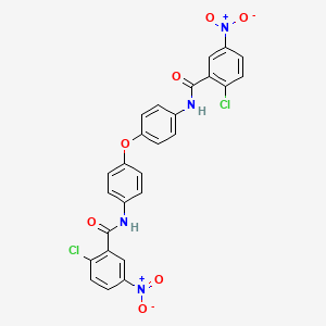 molecular formula C26H16Cl2N4O7 B10893432 N,N'-(oxydibenzene-4,1-diyl)bis(2-chloro-5-nitrobenzamide) 