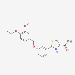 2-{3-[(3,4-Diethoxybenzyl)oxy]phenyl}-1,3-thiazolidine-4-carboxylic acid