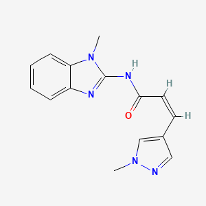 (2Z)-N-(1-methyl-1H-benzimidazol-2-yl)-3-(1-methyl-1H-pyrazol-4-yl)prop-2-enamide