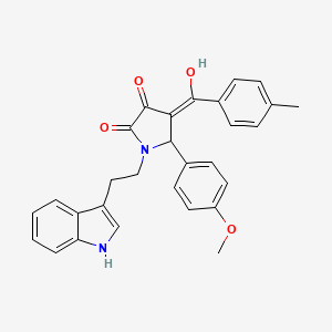 molecular formula C29H26N2O4 B10893472 3-hydroxy-1-[2-(1H-indol-3-yl)ethyl]-5-(4-methoxyphenyl)-4-[(4-methylphenyl)carbonyl]-1,5-dihydro-2H-pyrrol-2-one 