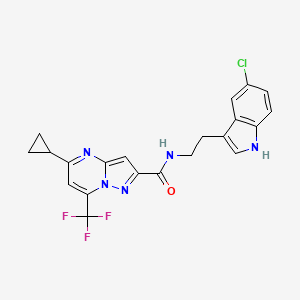 N-[2-(5-chloro-1H-indol-3-yl)ethyl]-5-cyclopropyl-7-(trifluoromethyl)pyrazolo[1,5-a]pyrimidine-2-carboxamide