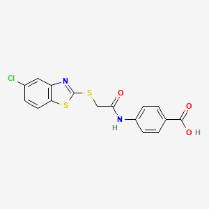 4-({[(5-Chloro-1,3-benzothiazol-2-yl)sulfanyl]acetyl}amino)benzoic acid