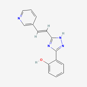 2-{3-[(E)-2-(pyridin-3-yl)ethenyl]-1H-1,2,4-triazol-5-yl}phenol