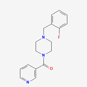 molecular formula C17H18FN3O B10893556 [4-(2-Fluorobenzyl)piperazin-1-yl](pyridin-3-yl)methanone CAS No. 355814-89-0