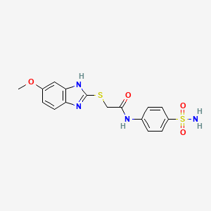 2-[(5-methoxy-1H-benzimidazol-2-yl)sulfanyl]-N-(4-sulfamoylphenyl)acetamide