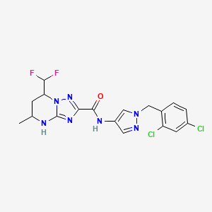 N-[1-(2,4-dichlorobenzyl)-1H-pyrazol-4-yl]-7-(difluoromethyl)-5-methyl-4,5,6,7-tetrahydro[1,2,4]triazolo[1,5-a]pyrimidine-2-carboxamide