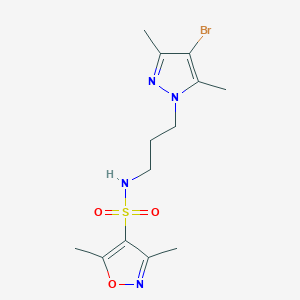 molecular formula C13H19BrN4O3S B10893585 N-[3-(4-bromo-3,5-dimethyl-1H-pyrazol-1-yl)propyl]-3,5-dimethyl-1,2-oxazole-4-sulfonamide 