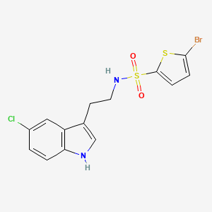 5-bromo-N-[2-(5-chloro-1H-indol-3-yl)ethyl]thiophene-2-sulfonamide