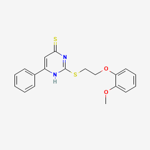 2-{[2-(2-methoxyphenoxy)ethyl]sulfanyl}-6-phenylpyrimidine-4(3H)-thione