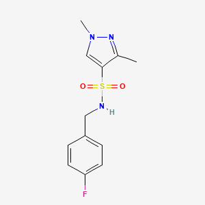 N-(4-fluorobenzyl)-1,3-dimethyl-1H-pyrazole-4-sulfonamide