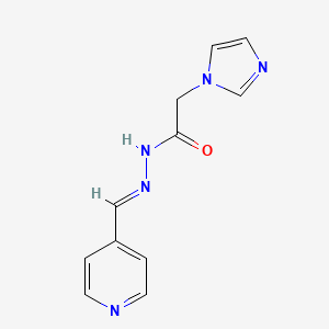 molecular formula C11H11N5O B10893697 2-(1H-imidazol-1-yl)-N'-[(E)-pyridin-4-ylmethylidene]acetohydrazide 