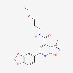 6-(1,3-benzodioxol-5-yl)-N-(3-ethoxypropyl)-3-methyl[1,2]oxazolo[5,4-b]pyridine-4-carboxamide