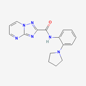 molecular formula C16H16N6O B10893721 N-[2-(pyrrolidin-1-yl)phenyl][1,2,4]triazolo[1,5-a]pyrimidine-2-carboxamide 