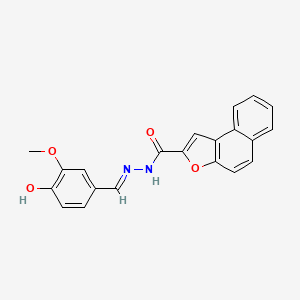 molecular formula C21H16N2O4 B10893728 N'-[(E)-(4-hydroxy-3-methoxyphenyl)methylidene]naphtho[2,1-b]furan-2-carbohydrazide 