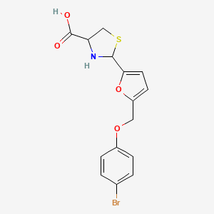 2-{5-[(4-Bromophenoxy)methyl]furan-2-yl}-1,3-thiazolidine-4-carboxylic acid