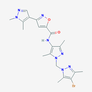 N-{1-[(4-bromo-3,5-dimethyl-1H-pyrazol-1-yl)methyl]-3,5-dimethyl-1H-pyrazol-4-yl}-3-(1,5-dimethyl-1H-pyrazol-4-yl)-1,2-oxazole-5-carboxamide