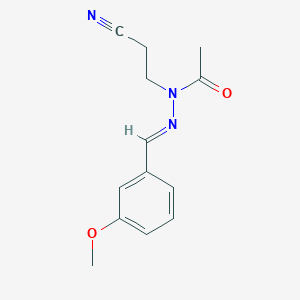 N-(2-cyanoethyl)-N'-[(E)-(3-methoxyphenyl)methylidene]acetohydrazide