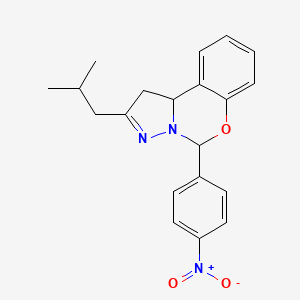 2-Isobutyl-5-(4-nitrophenyl)-1,10B-dihydropyrazolo[1,5-C][1,3]benzoxazine