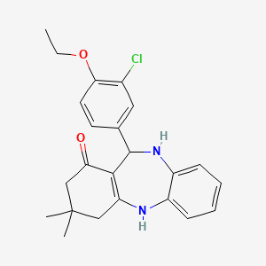 11-(3-chloro-4-ethoxyphenyl)-3,3-dimethyl-2,3,4,5,10,11-hexahydro-1H-dibenzo[b,e][1,4]diazepin-1-one