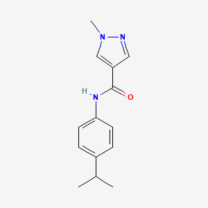 molecular formula C14H17N3O B10893793 1-methyl-N-[4-(propan-2-yl)phenyl]-1H-pyrazole-4-carboxamide 