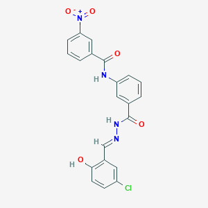 N-(3-{[(2E)-2-(5-chloro-2-hydroxybenzylidene)hydrazinyl]carbonyl}phenyl)-3-nitrobenzamide