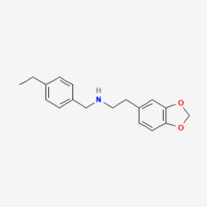 molecular formula C18H21NO2 B10893811 2-(1,3-benzodioxol-5-yl)-N-(4-ethylbenzyl)ethanamine 