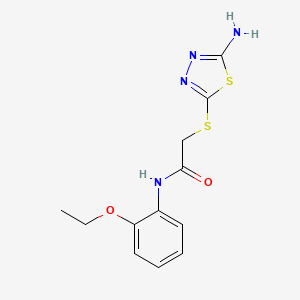 2-[(5-amino-1,3,4-thiadiazol-2-yl)sulfanyl]-N-(2-ethoxyphenyl)acetamide