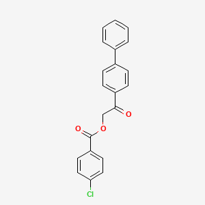 molecular formula C21H15ClO3 B10893865 2-(Biphenyl-4-yl)-2-oxoethyl 4-chlorobenzoate 