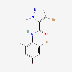 molecular formula C11H7Br2F2N3O B10893890 4-bromo-N-(2-bromo-4,6-difluorophenyl)-1-methyl-1H-pyrazole-5-carboxamide 