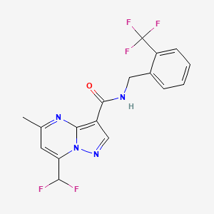 7-(difluoromethyl)-5-methyl-N-[2-(trifluoromethyl)benzyl]pyrazolo[1,5-a]pyrimidine-3-carboxamide