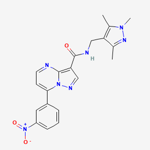 7-(3-nitrophenyl)-N-[(1,3,5-trimethyl-1H-pyrazol-4-yl)methyl]pyrazolo[1,5-a]pyrimidine-3-carboxamide