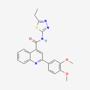 2-(3,4-dimethoxyphenyl)-N-(5-ethyl-1,3,4-thiadiazol-2-yl)quinoline-4-carboxamide