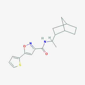 N-[1-(bicyclo[2.2.1]hept-2-yl)ethyl]-5-(thiophen-2-yl)-1,2-oxazole-3-carboxamide