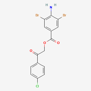 2-(4-Chlorophenyl)-2-oxoethyl 4-amino-3,5-dibromobenzoate