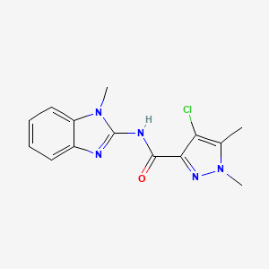 4-chloro-1,5-dimethyl-N-(1-methyl-1H-benzimidazol-2-yl)-1H-pyrazole-3-carboxamide