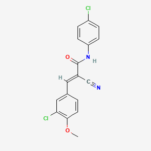 (2E)-3-(3-chloro-4-methoxyphenyl)-N-(4-chlorophenyl)-2-cyanoprop-2-enamide