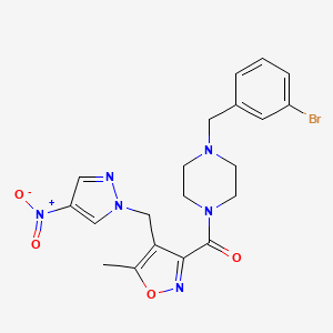 [4-(3-bromobenzyl)piperazin-1-yl]{5-methyl-4-[(4-nitro-1H-pyrazol-1-yl)methyl]-1,2-oxazol-3-yl}methanone