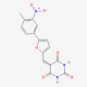 5-{[5-(4-methyl-3-nitrophenyl)furan-2-yl]methylidene}pyrimidine-2,4,6(1H,3H,5H)-trione