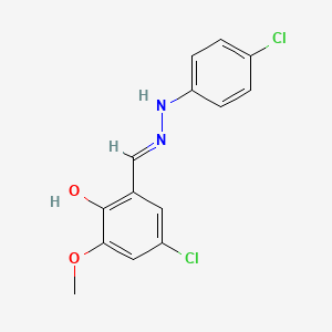 4-chloro-2-{(E)-[2-(4-chlorophenyl)hydrazinylidene]methyl}-6-methoxyphenol