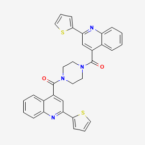 Piperazine-1,4-diylbis{[2-(thiophen-2-yl)quinolin-4-yl]methanone}