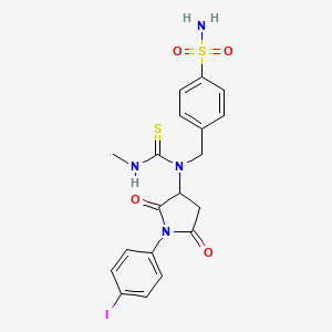 4-({[1-(4-Iodophenyl)-2,5-dioxopyrrolidin-3-yl](methylcarbamothioyl)amino}methyl)benzenesulfonamide