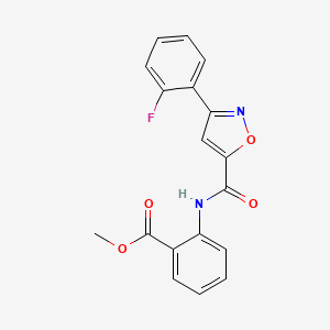 Methyl 2-({[3-(2-fluorophenyl)-1,2-oxazol-5-yl]carbonyl}amino)benzoate