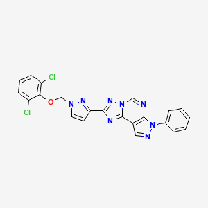 2,6-Dichlorophenyl {[3-(7-phenyl-7H-pyrazolo[4,3-E][1,2,4]triazolo[1,5-C]pyrimidin-2-YL)-1H-pyrazol-1-YL]methyl} ether