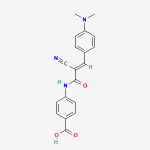 4-({(2E)-2-cyano-3-[4-(dimethylamino)phenyl]prop-2-enoyl}amino)benzoic acid