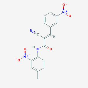 (2E)-2-cyano-N-(4-methyl-2-nitrophenyl)-3-(3-nitrophenyl)prop-2-enamide