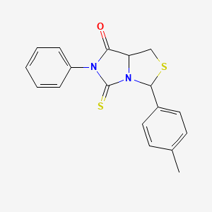 3-(4-methylphenyl)-6-phenyl-5-thioxotetrahydro-7H-imidazo[1,5-c][1,3]thiazol-7-one