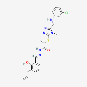 N'-(3-allyl-2-hydroxybenzylidene)-2-({5-[(3-chloroanilino)methyl]-4-methyl-4H-1,2,4-triazol-3-yl}sulfanyl)propanohydrazide