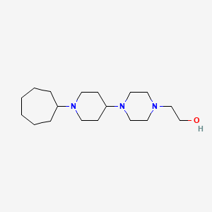 molecular formula C18H35N3O B10894234 2-[4-(1-Cycloheptylpiperidin-4-yl)piperazin-1-yl]ethanol 